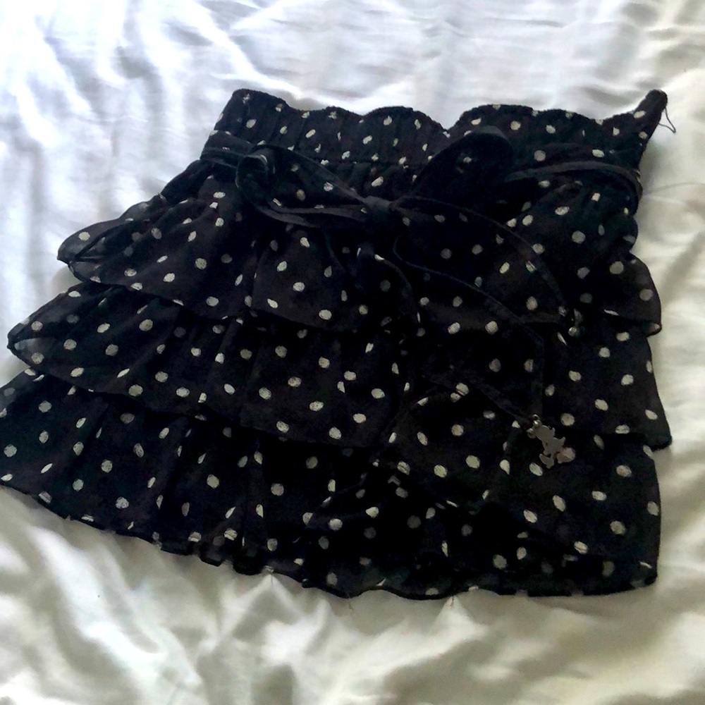 Polka dot mini skirt